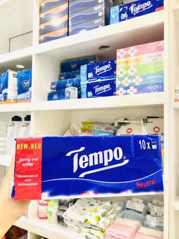 TEMPO KHĂN GIẤY - Bỏ túi không mùi dây 10 gói