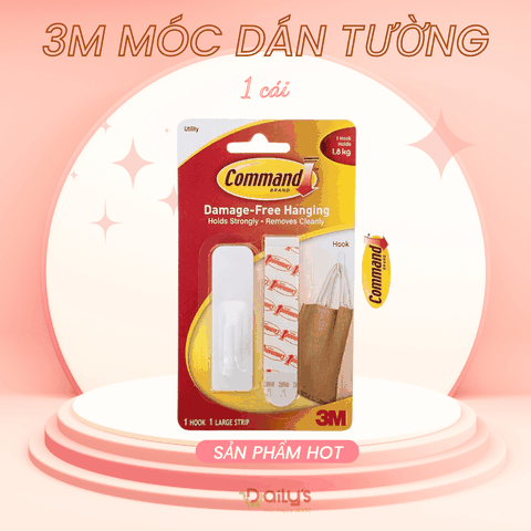 3M Móc dán tường chắc chắn loại 900g, 1.8kg