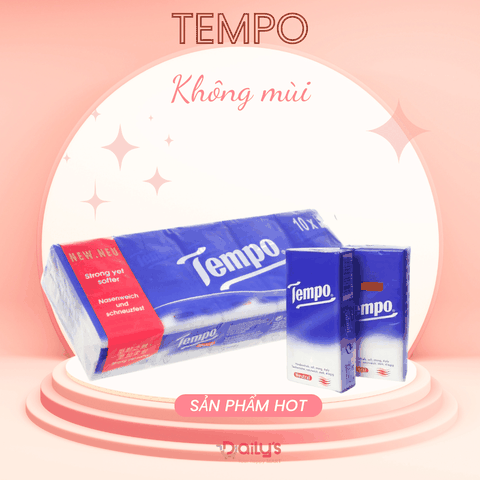 TEMPO KHĂN GIẤY - Bỏ túi không mùi dây 10 gói