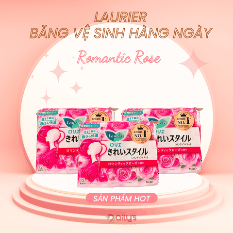 LAURIER BĂNG VỆ SINH HÀNG NGÀY - Romantic Rose 72 miếng