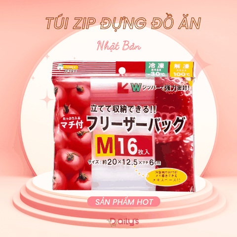 (Nhật Bản) Túi zip đựng thực phẩm size S M L