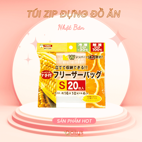 (Nhật Bản) Túi zip đựng thực phẩm size S M L