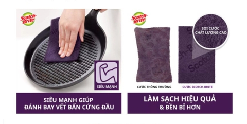 SCOTCH-BRITE CƯỚC RỬA CHÉN SIÊU MẠNH (Gói 1 miếng)