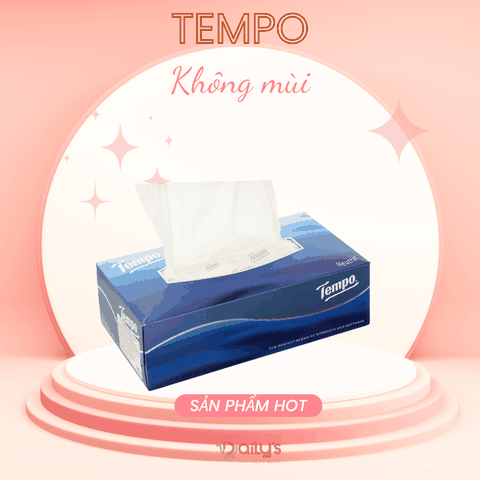TEMPO KHĂN GIẤY - Hộp không mùi 90 tờ