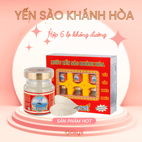 KHÁNH HÒA SANETS Hộp 6 lọ không đường (6x70ml)