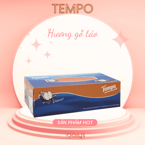 TEMPO KHĂN GIẤY - Hộp hương gỗ táo 90 tờ