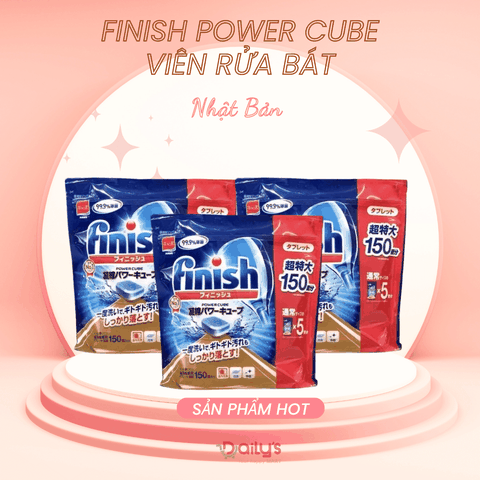 FINISH POWER CUBE Viên rửa bát 150 viên