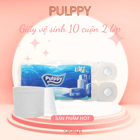 PULPPY GIẤY VỆ SINH - Dây 10 cuộn 2 lớp