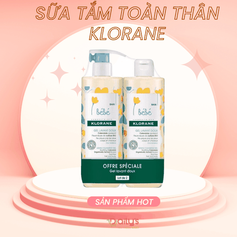 KLORANE - Sữa tắm Pháp dành cho trẻ sơ sinh 500ml (x2)