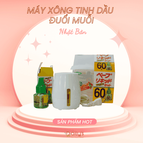 Máy xông tinh dầu đuổi muỗi Nhật Bản kèm 1 lọ tinh dầu