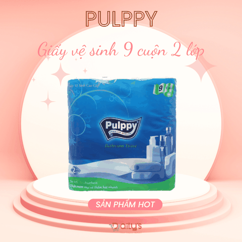 PULPPY GIẤY VỆ SINH - Gói 9 cuộn 2 lớp