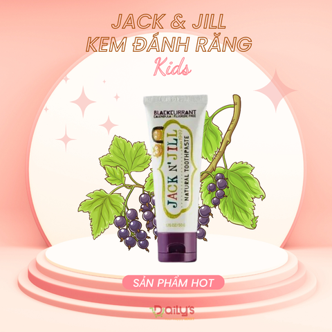 JACK N' JILL BANNA Kem đánh răng Blackcurrant 50g (Màu tím)