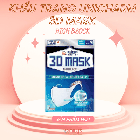 UNICHARM Khẩu trang 3D Nhật Bản
