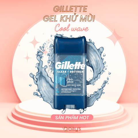 GILLETTE CLEAR+DRI-TECH Gel khử mùi - Cool Wave 107g