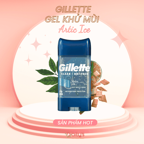 GILLTTE CLEAR+DRI-TECH Gel khử mùi - Arctic Ice 107g