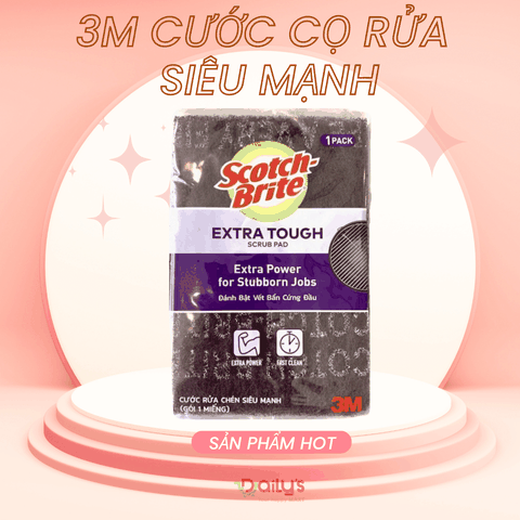 SCOTCH-BRITE CƯỚC RỬA CHÉN SIÊU MẠNH (Gói 1 miếng)