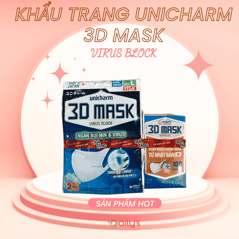 UNICHARM Khẩu trang 3D Nhật Bản