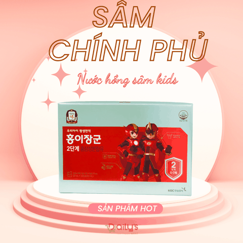 SÂM CHÍNH PHỦ HỒNG SÂM TRẺ EM STEP 2 (5-7 tuổi) 20mlx30gói