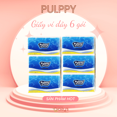PULPPY KHĂN GIẤY - Giấy ví dây 6 gói