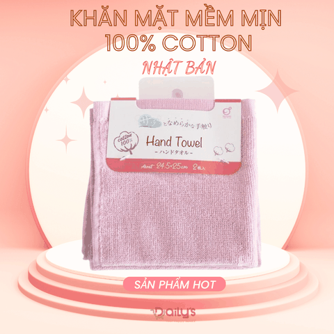 HAND TOWEL Set 2 khăn mặt mềm mịn cho bé 100% cotton