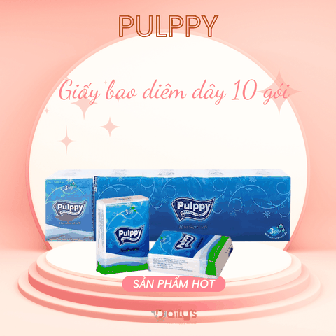 PULPPY KHĂN GIẤY - Giấy bao diêm dây 10 gói