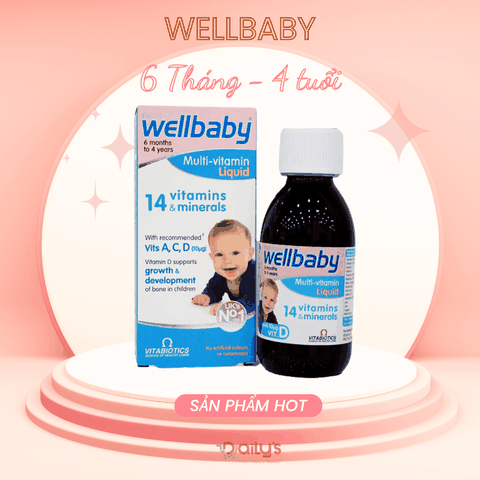 WELLBABY MULTI-VITAMIN LIQUID Siro vitamin và khoáng chất cho trẻ 150ml