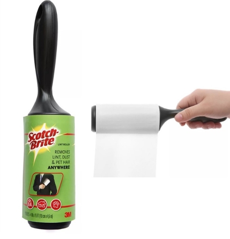 (MUA 1 TẶNG 1) 3M SCOTCH-BRITE Cây lăn bụi 30 lớp lớp keo siêu dính, lấy sạch mọi vết bẩn