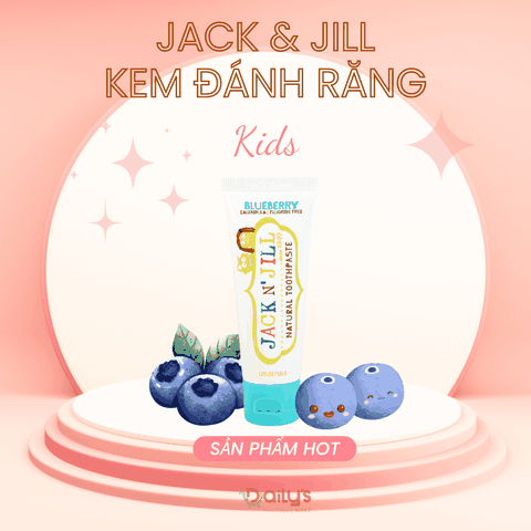 JACK N' JILL BANNA Kem đánh răng Blueberry 50g (Màu xanh)