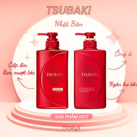 TSUBAKI Dầu gội, dầu xả 490ml