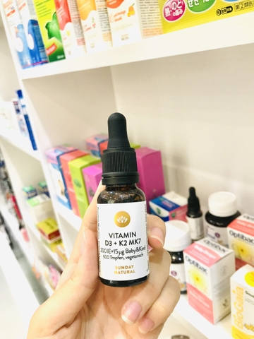 SUNDAY NATURAL Vitamin D3+K2 K7 16,98g
