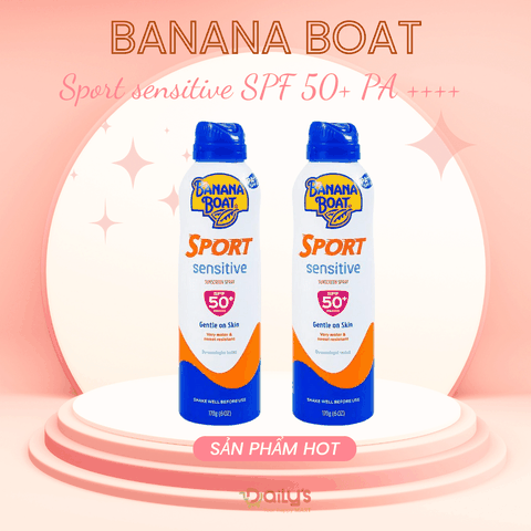 BANANA BOAT KCN - Thể thao sensitive SPF50+ PA++++ 170g