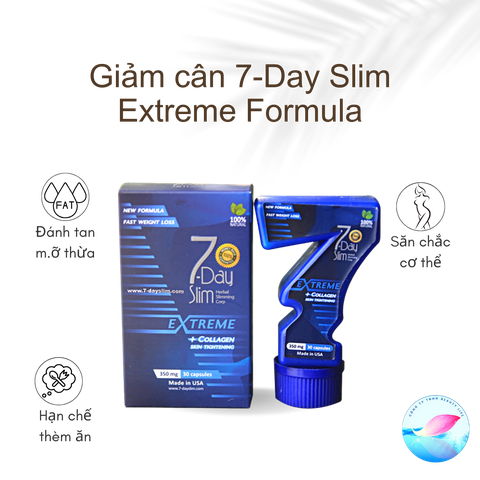 Viên uống giảm cân 7-Day Slim Extreme Formula hộp 30 viên