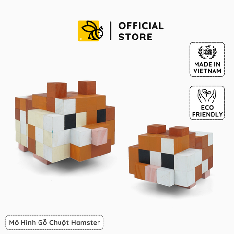 Mô Hình Gỗ Chuột Hamster (Art Toy)