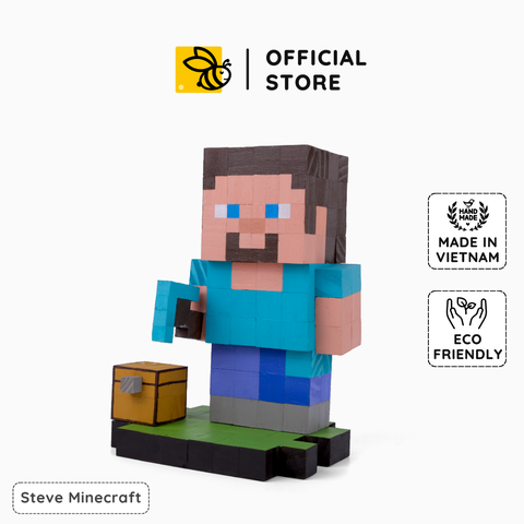 Mô Hình Gỗ Minecraft Steve (Size M)