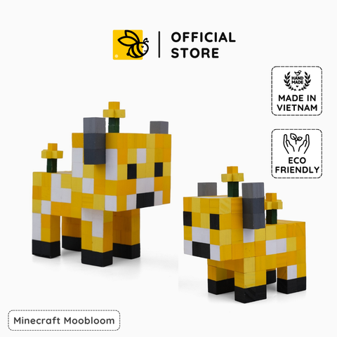 Mô Hình Gỗ Minecraft Moo Bloom Vàng (Art Toy)