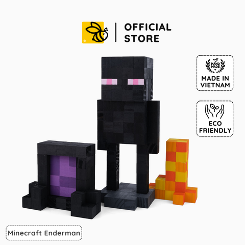 Mô Hình Gỗ Minecraft Enderman (Art Toy)