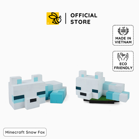 Mô Hình Gỗ Minecraft Cáo Tuyết (size M)
