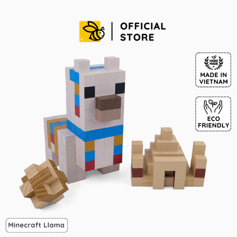 Mô Hình Gỗ Minecraft LLama (Art Toy)