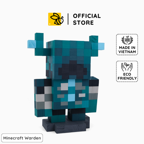 Mô Hình Gỗ Minecraft Warden (Art Toy)