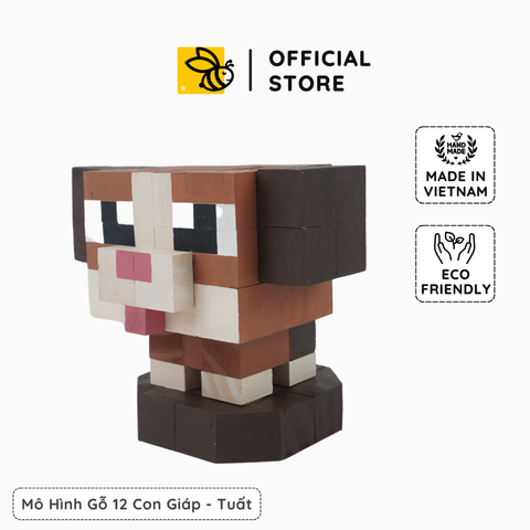 Mô Hình Gỗ 12 Con Giáp Tuất (Chó)