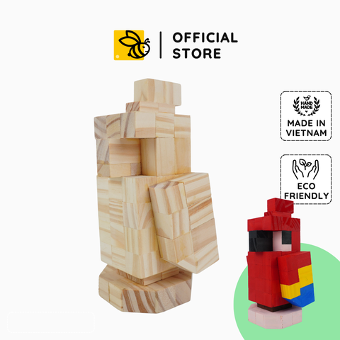 (DIY) Kit Tô Màu Mô Hình Minecraft Vẹt (s)