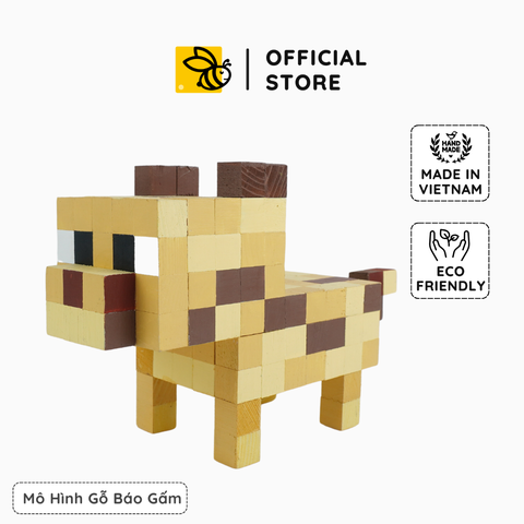 Mô Hình Gỗ Minecraft Ocelot (Art Toy)