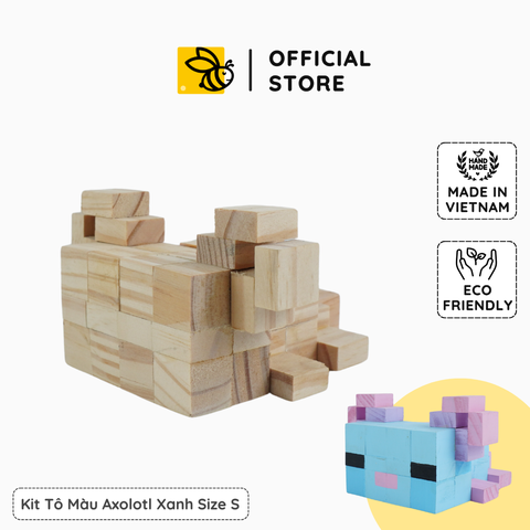 (DIY) Kit Tô Màu Minecraft Axolotl Xanh (size s)