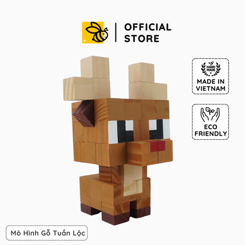 Mô Hình Gỗ Tuần Lộc Giáng Sinh (size s)