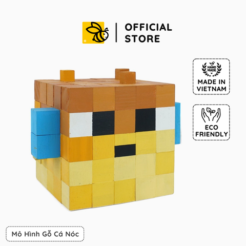 Mô Hình Gỗ Cá Nóc (Art Toy)