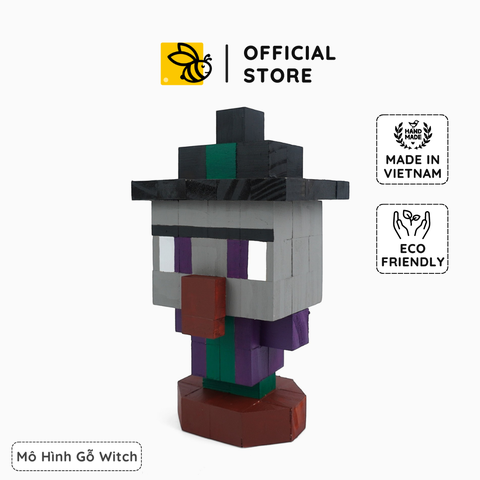Mô Hình Gỗ Minecraft Witch (size s)
