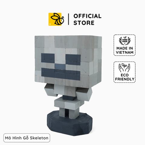 Mô Hình Gỗ Minecraft Skeleton (size s)