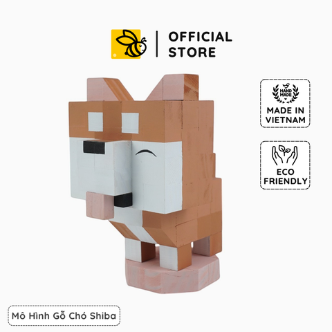 Mô Hình Gỗ Chó Shiba