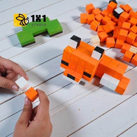 p7. Bộ Lắp Ghép Mô Hình Minecraft Fox Cáo