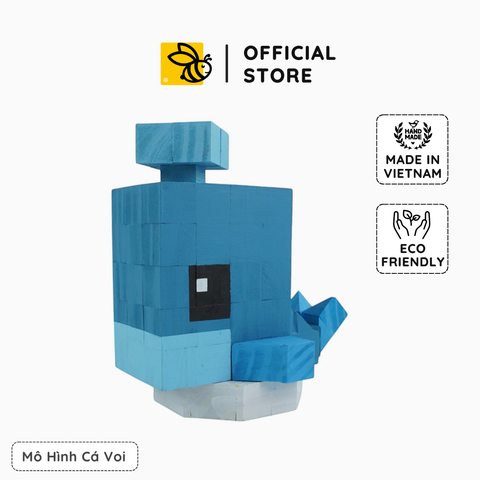 Mô Hình Gỗ Cá Voi (size s)